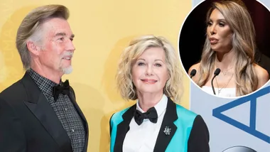 Olivia Newton-John and husband John Easterling. INSET: Chloe Lattanzi.