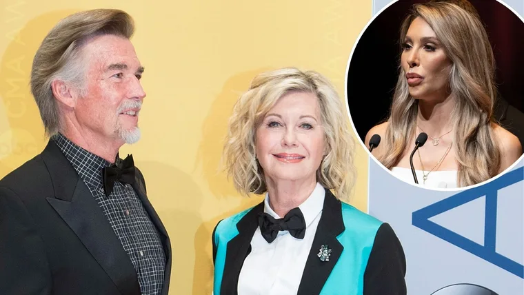 Olivia Newton-John and husband John Easterling. INSET: Chloe Lattanzi.