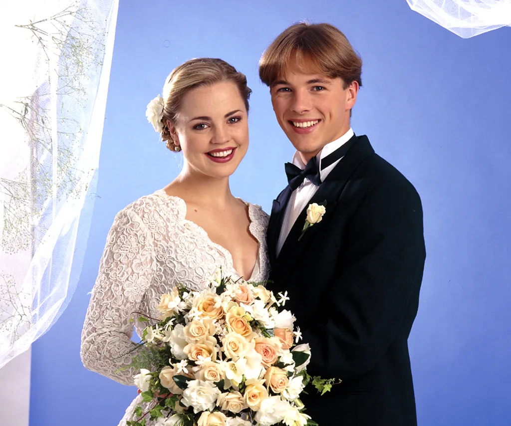 Shane and Angel marry in a 1995 Home and Away wedding.
