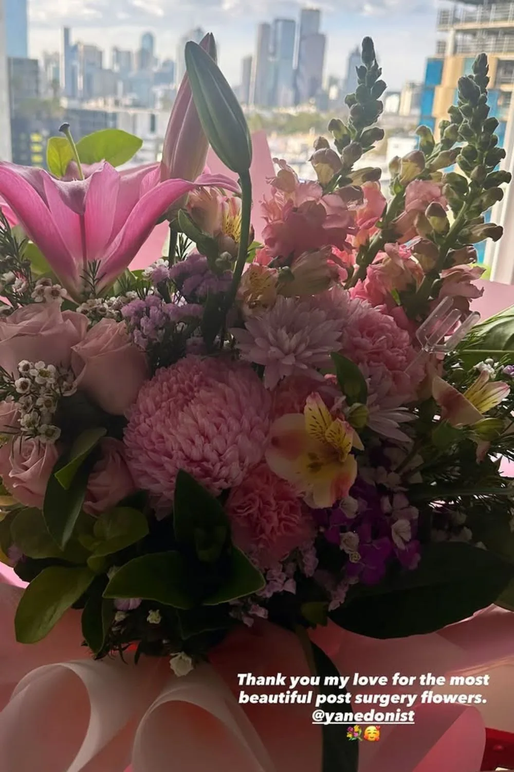 Flowers received by Jelena Dokic
