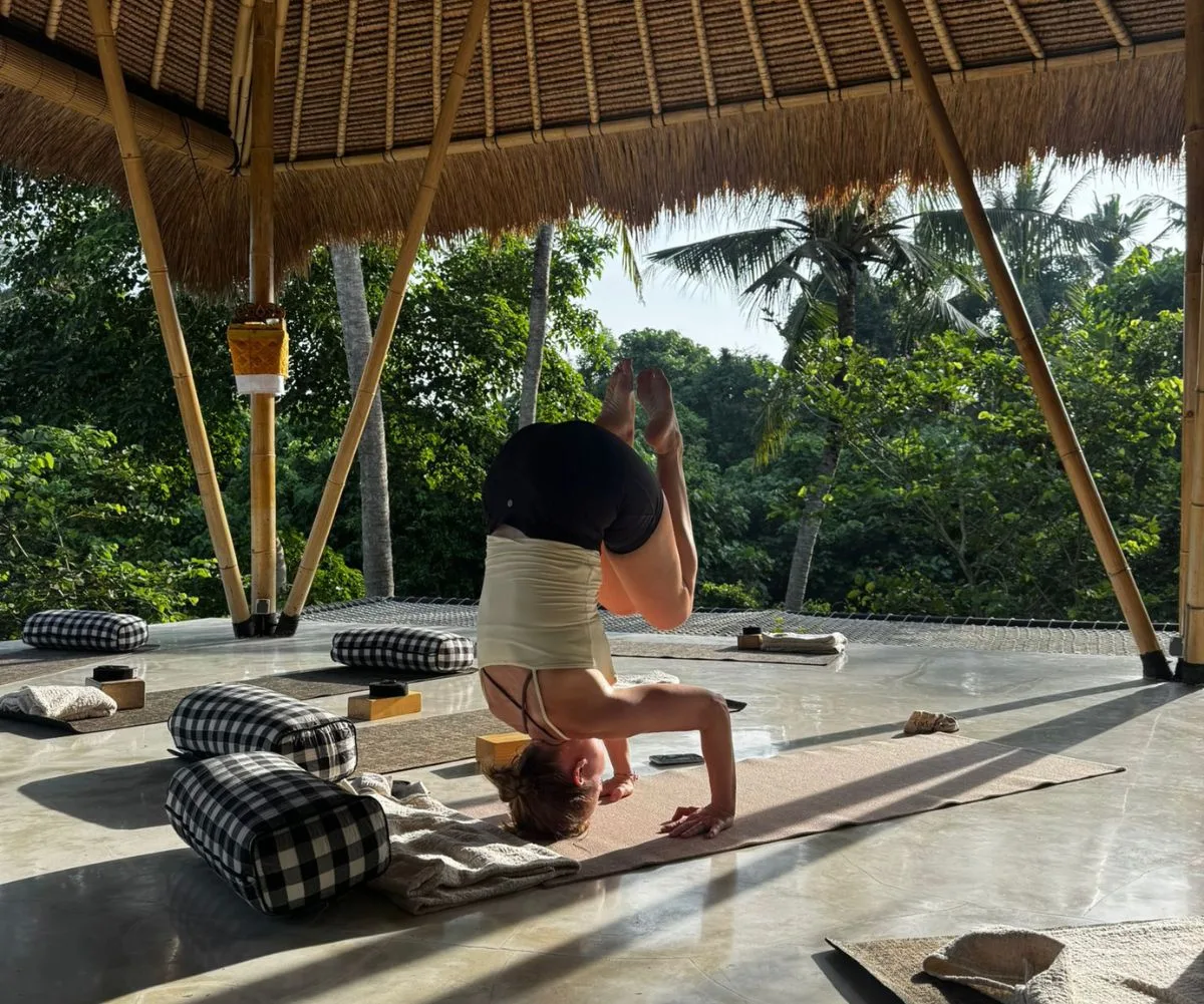 A new perspective helps! Daily yoga classes were a special part of the day.