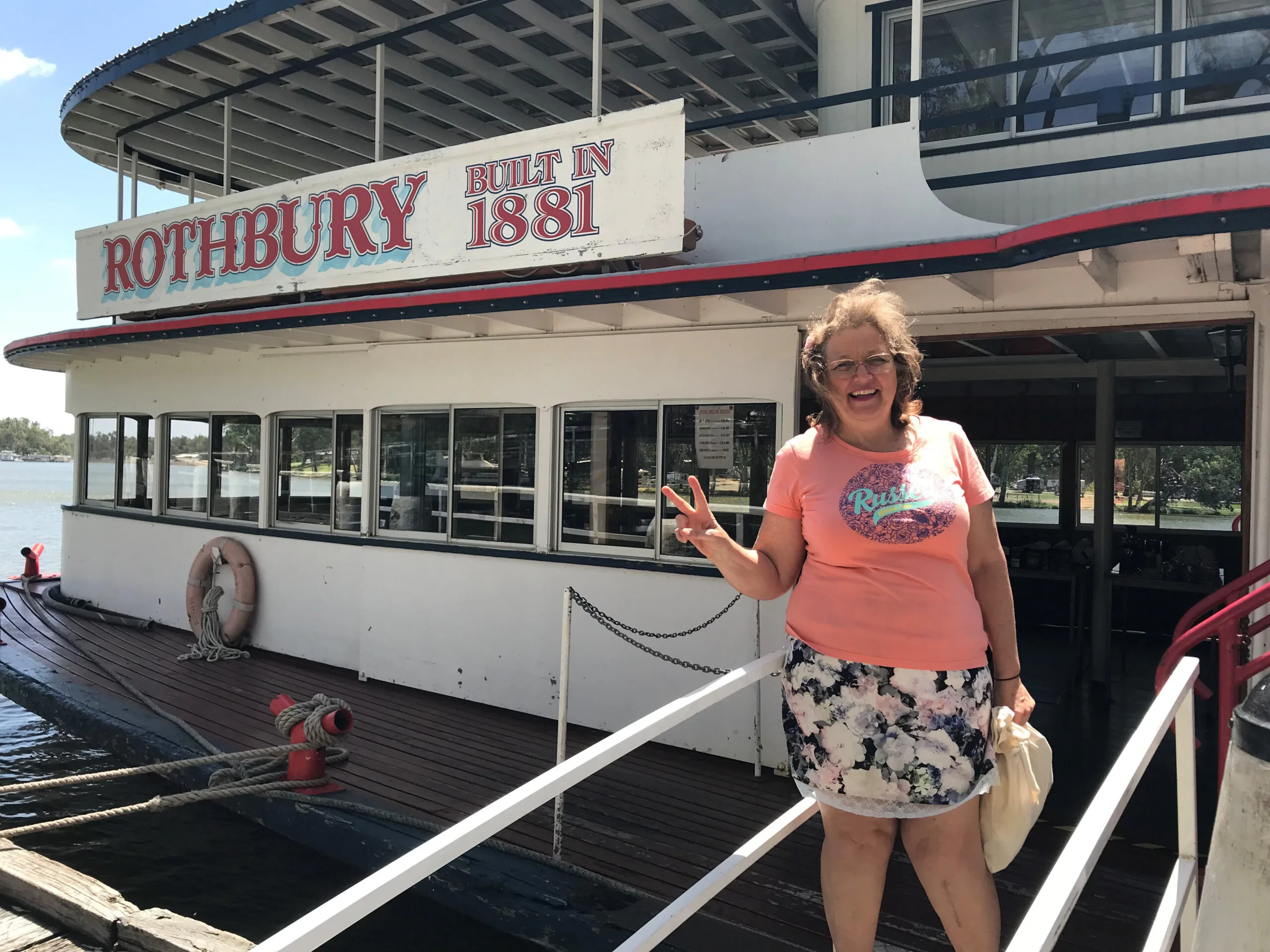 Me going on the  Valentines Day Paddlesteamer cruise on Murray River in Victoria, 2018. (Image: Supplied)
