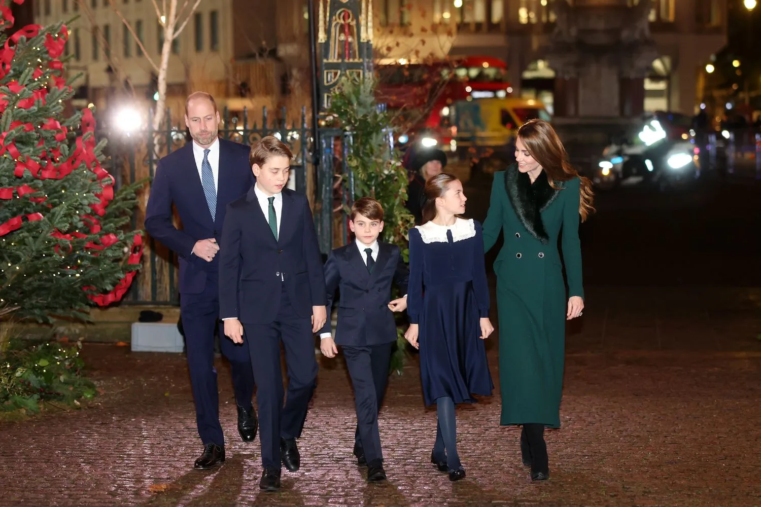 Prince William, Kate and their children George, Charlotte and Louis
