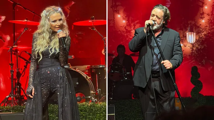 Touching moment Russell Crowe and ex Danielle Spencer reunited in Sydney