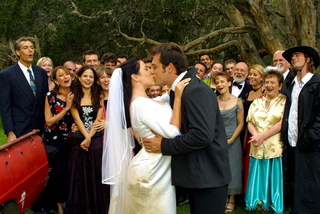 Sally and Flynn's 2003 Home and Away wedding.