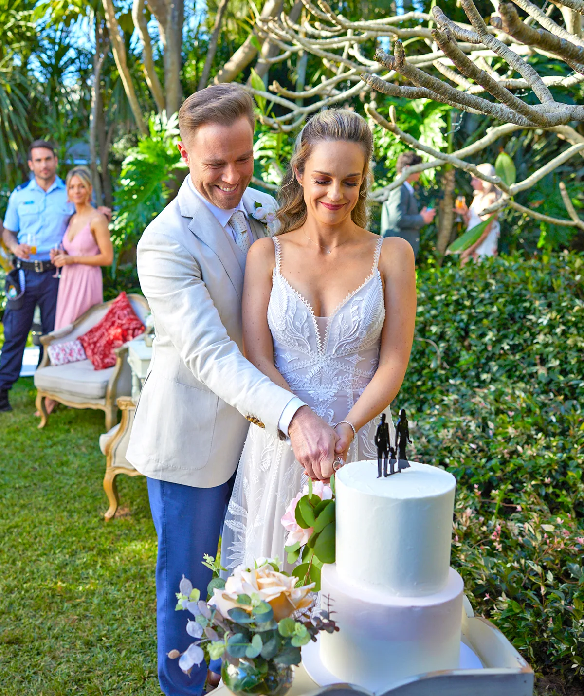 Christian and Tori's 2021 Home and Away wedding.