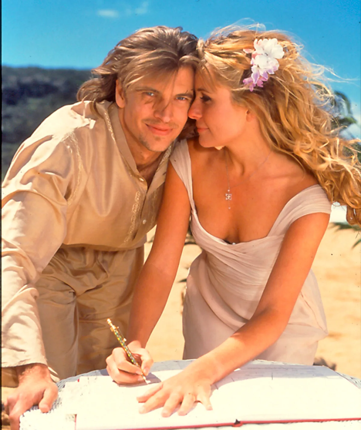 Travis and Rebecca's 1997 Home and Away wedding.