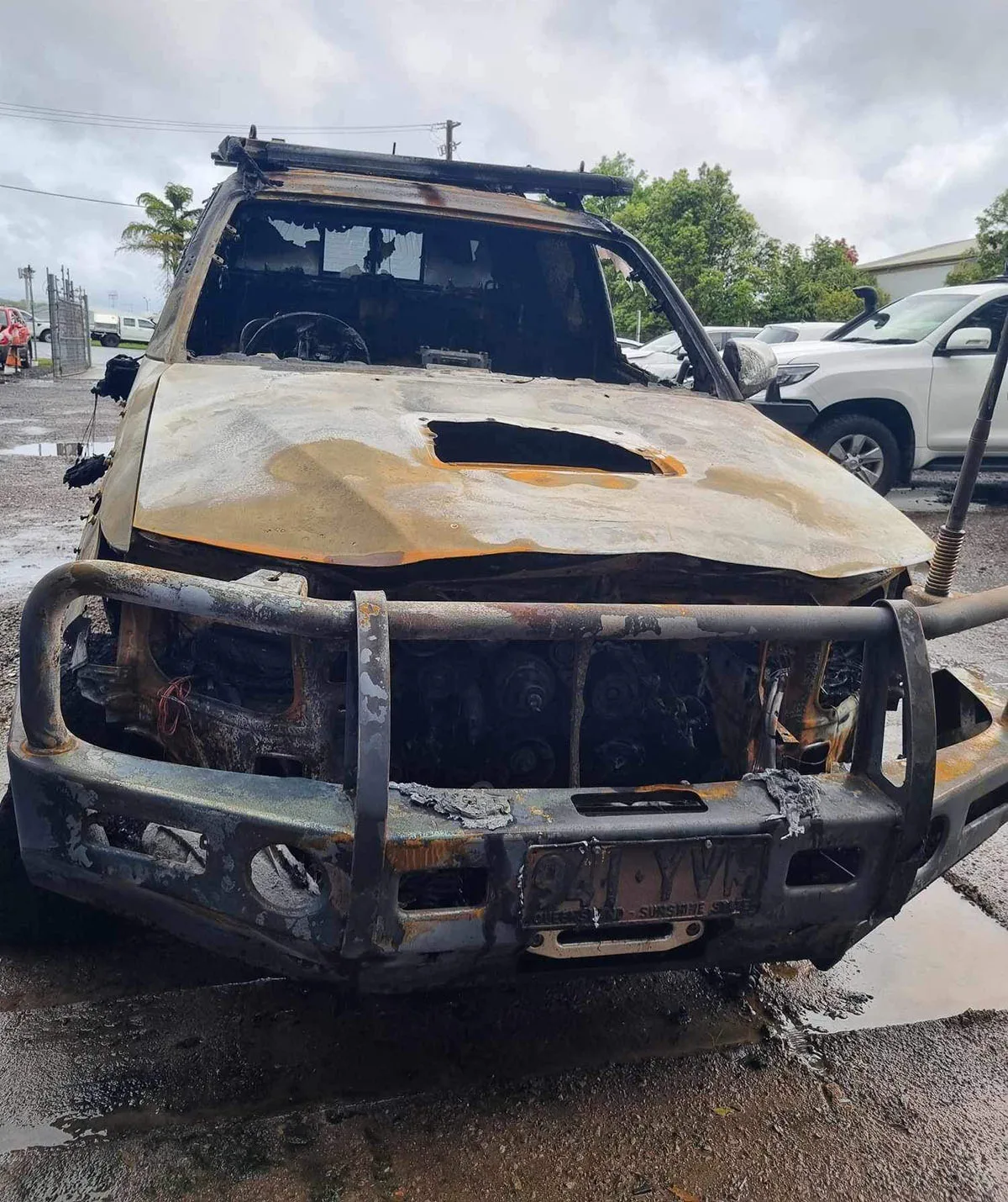 The remains of my burnt out car. (Image: Supplied)