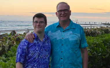 Ehren (L) and dad Glenn. (image: Supplied)