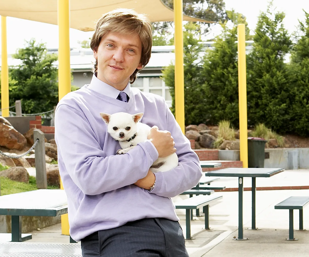 Mr G (Chris Lilley) and Celine in Summer Heights High.