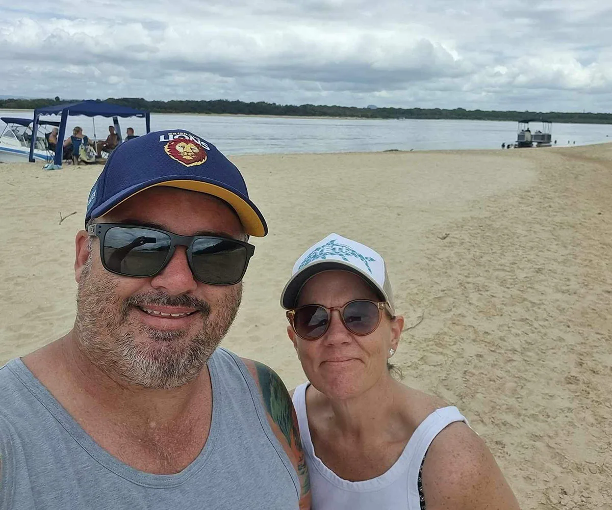 Me and my wife Brooke. (Image: Supplied)