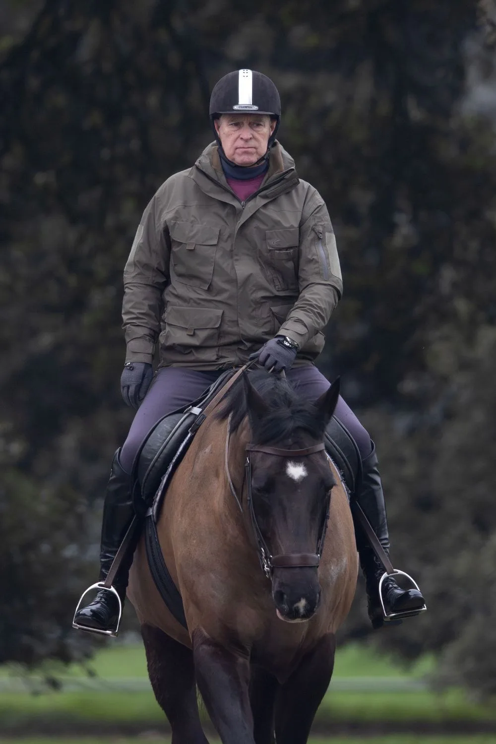 Prince Andrew on his horse 