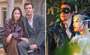 Yerin Ha and Luke Thompson star in Bridgerton.