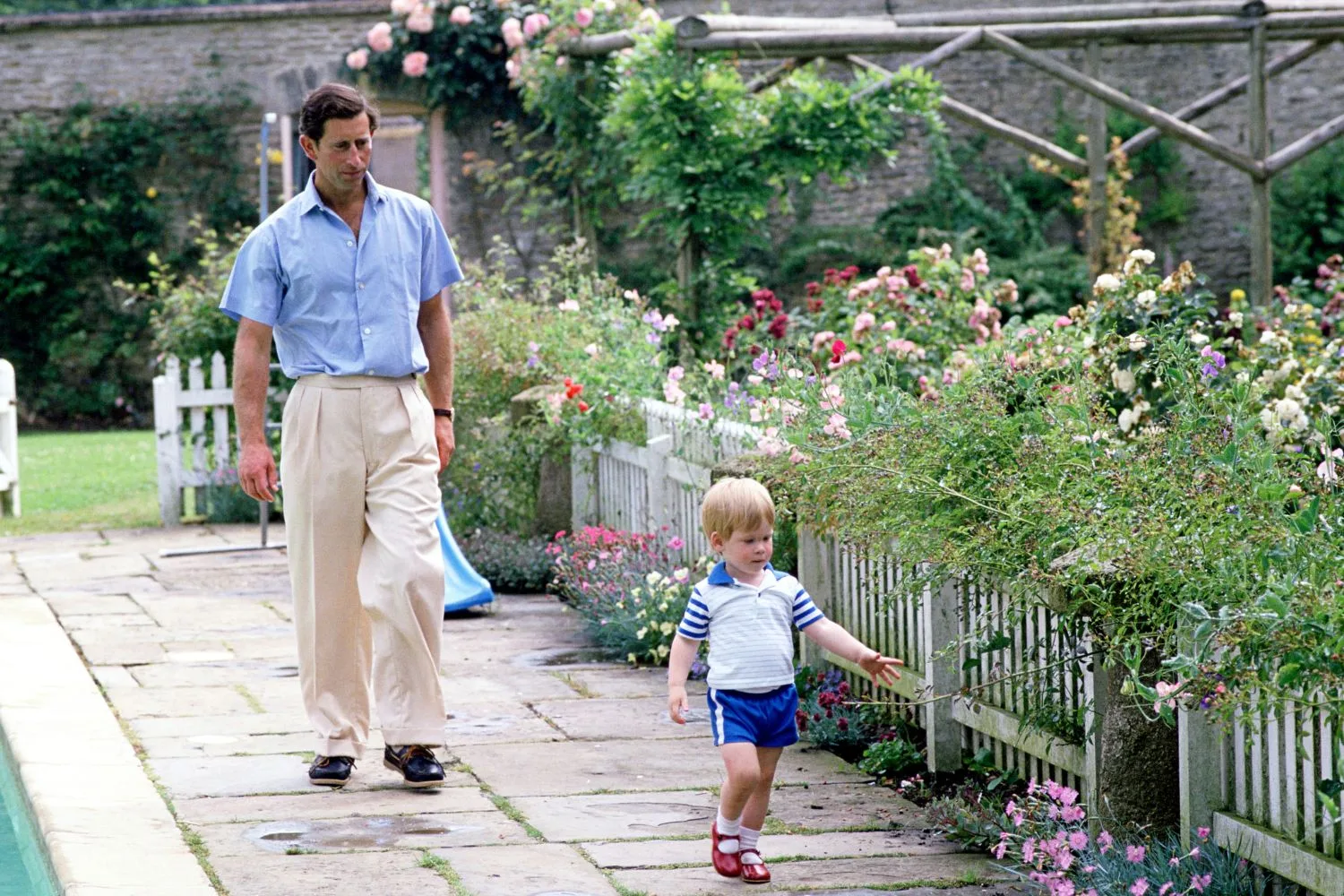 Charles with a young Prince Harry