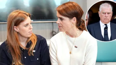 Princesses Beatrice and Eugenie, and Andrew Mountbatten-Windsor