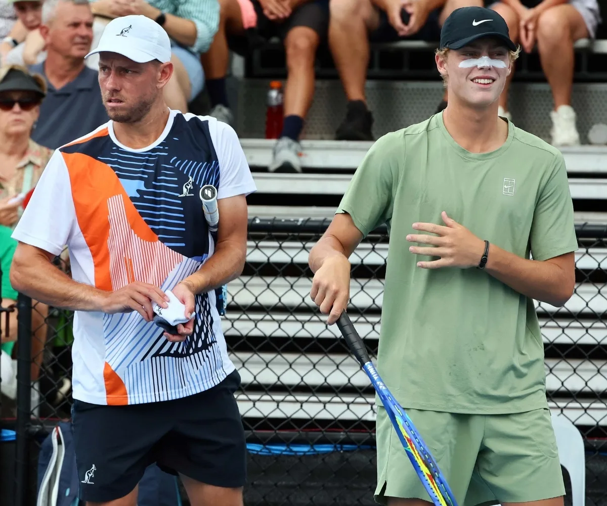 Double the fun! Cruz teamed up with fellow Aussie James Duckworth. (Image: Tertius Pickard)