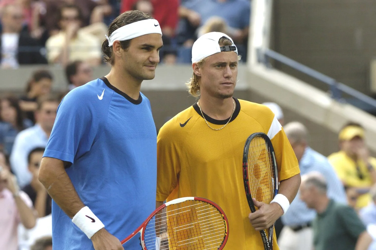 Lleyton Hewitt and Roger Federer 