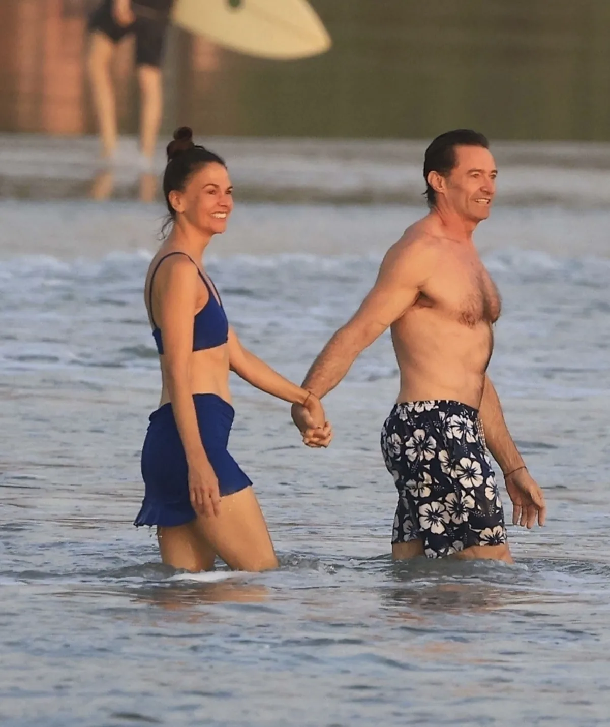 Secret plan: Hugh dropped to one knee while the couple were staying at their  private villa in the Cobano district of the Puntarenas province. (Image: Backgrid)