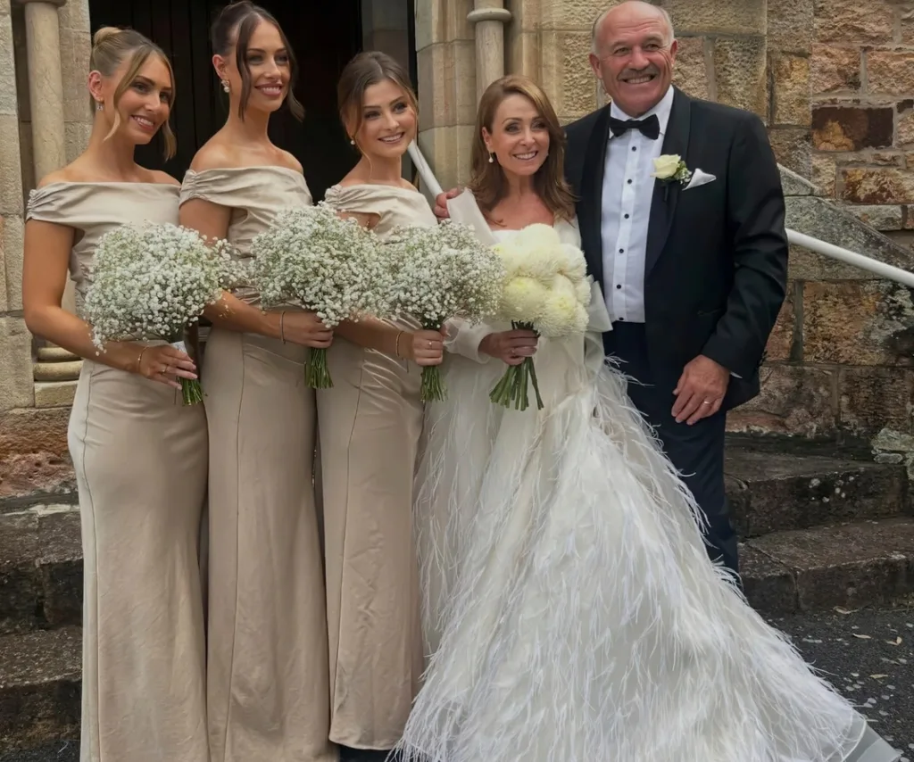 Wally Lewis and Lynda Adams on their wedding day
