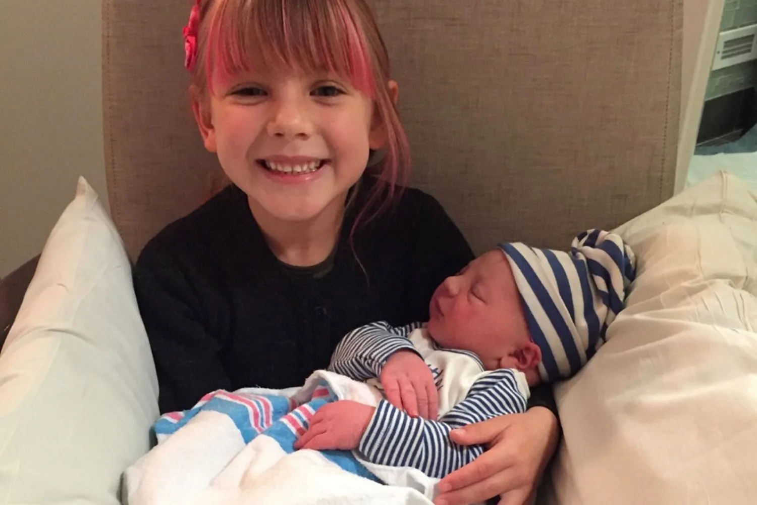 Willow Hart and her baby brother Jameson