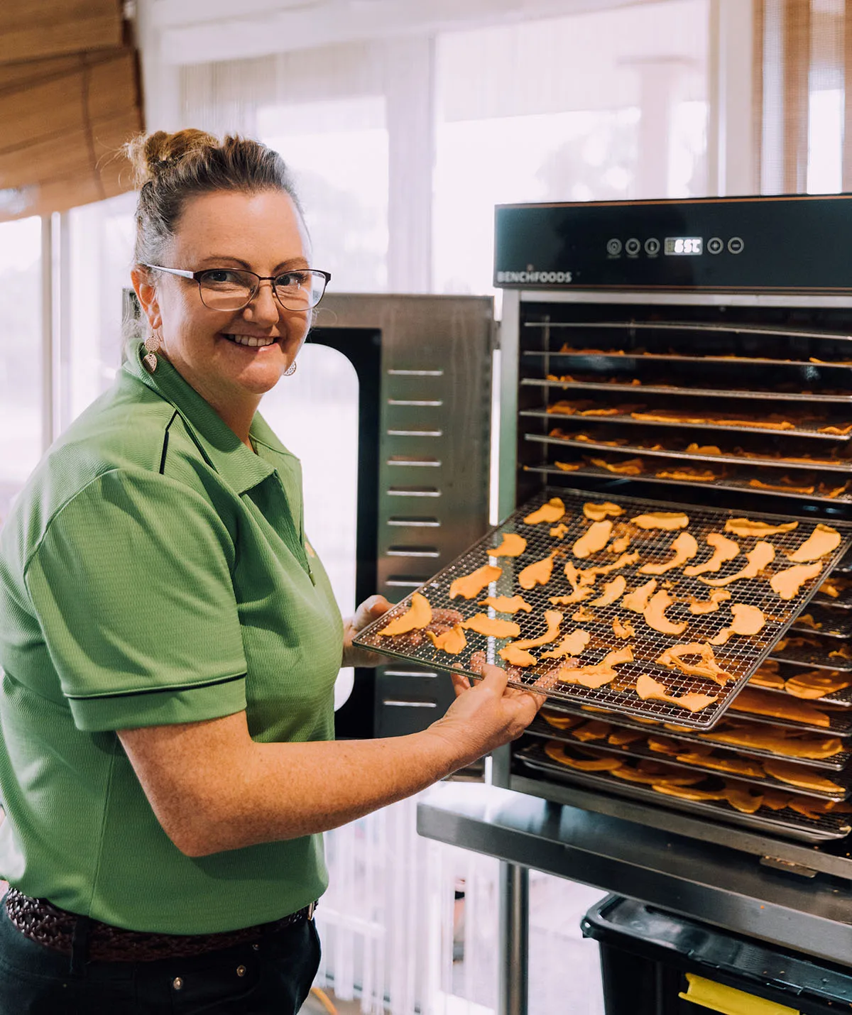 Me at work drying pumpkin. (Image: Supplied)