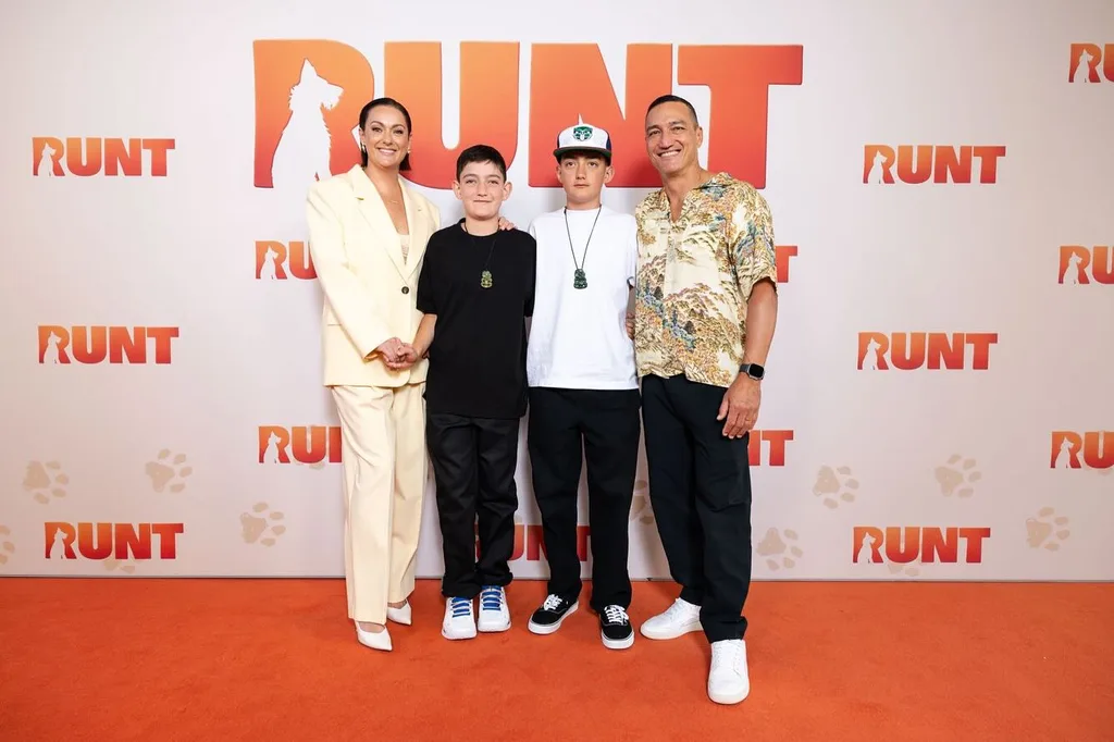Celeste Barber and Apir Robin with their sons