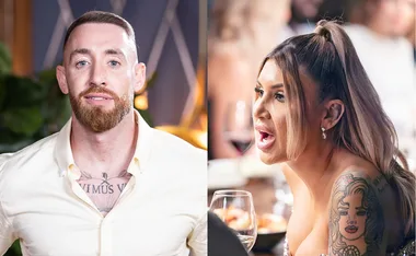 Danny (left) and Gia (right) at the second dinner party on new season of Married at First Sight Australia.