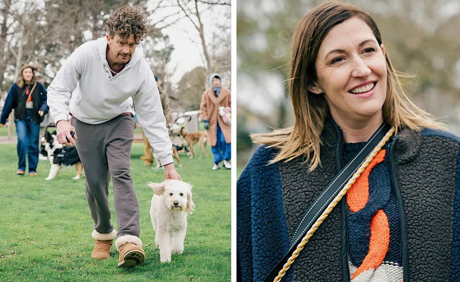 Leon Ford and Celia Pacquola star in Dog Park.