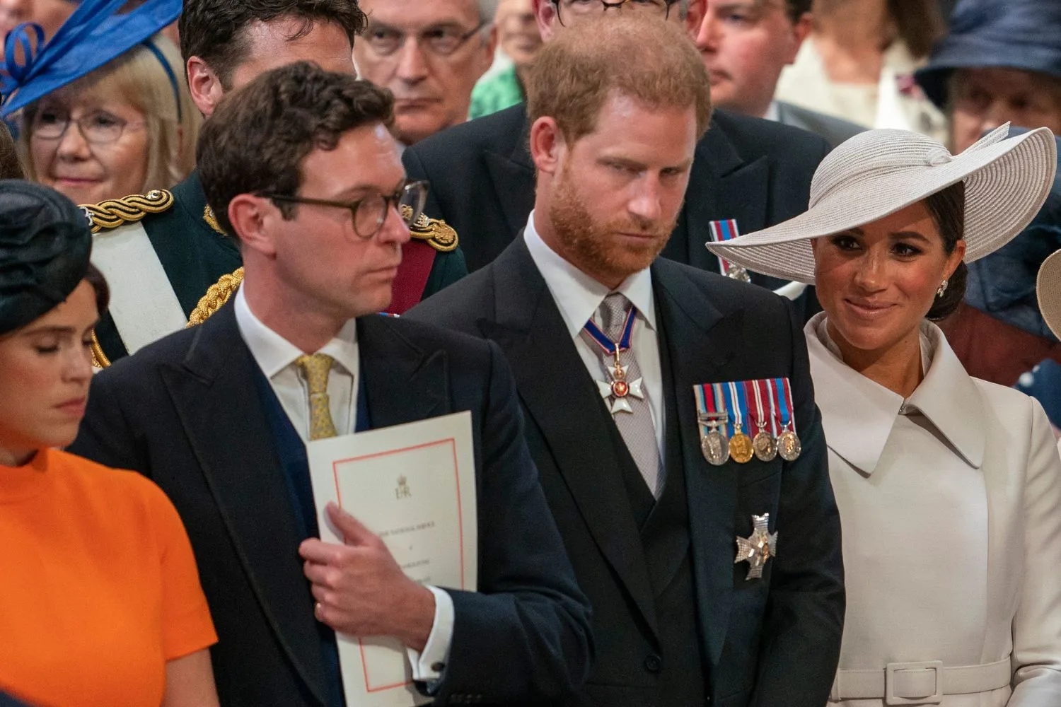 Princess Eugenie, Jack Brooksbank, Prince Harry, Meghan Markle at Queen's Jubilee