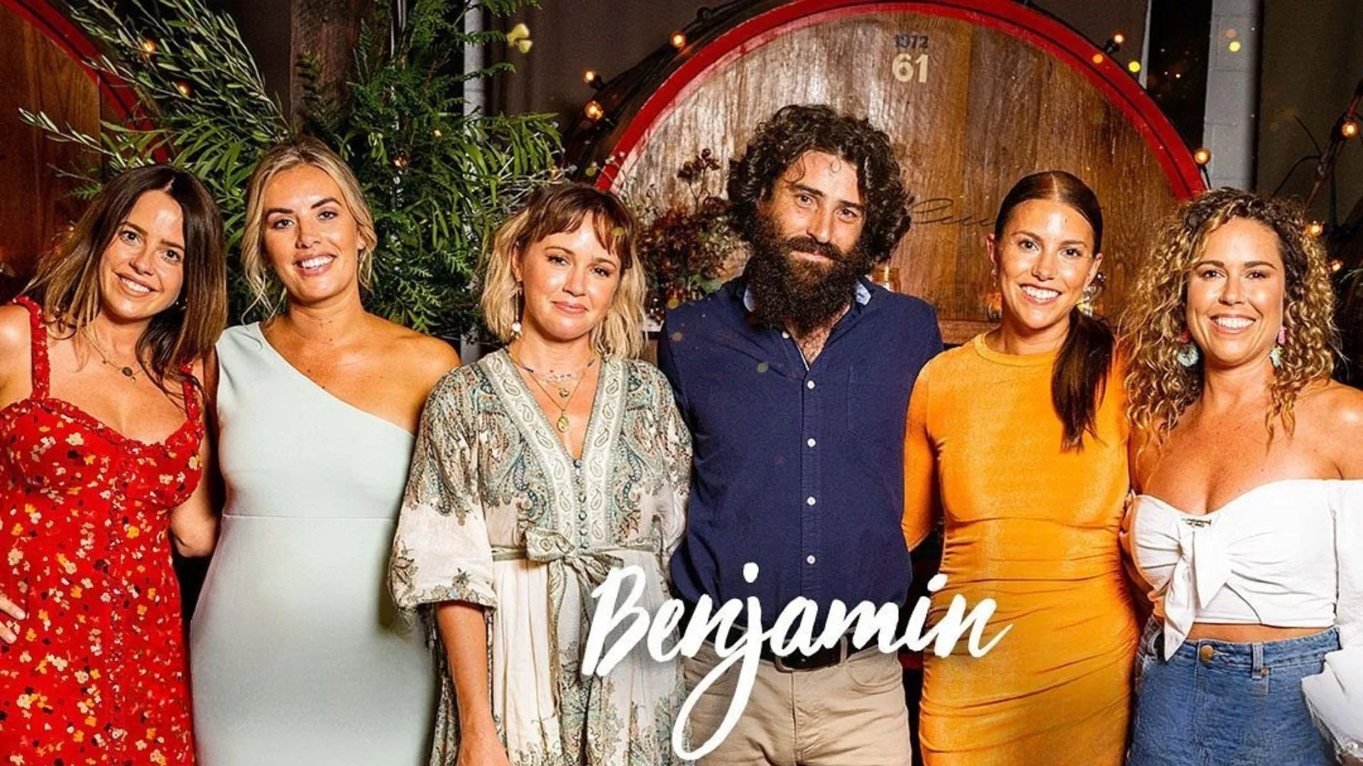 Farmer Benjamin with his ladies on Farmer Wants a Wife