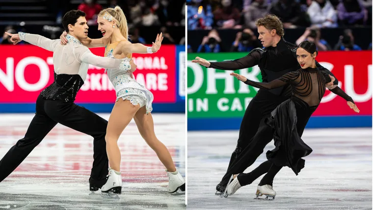ice skating couples competing