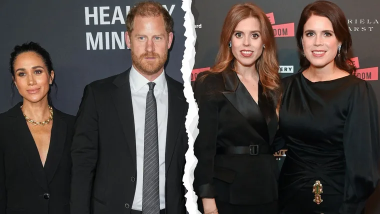Meghan Markle and Princes Haryy have distanced themselves from cousins Princesses Beatrice and Eugenie