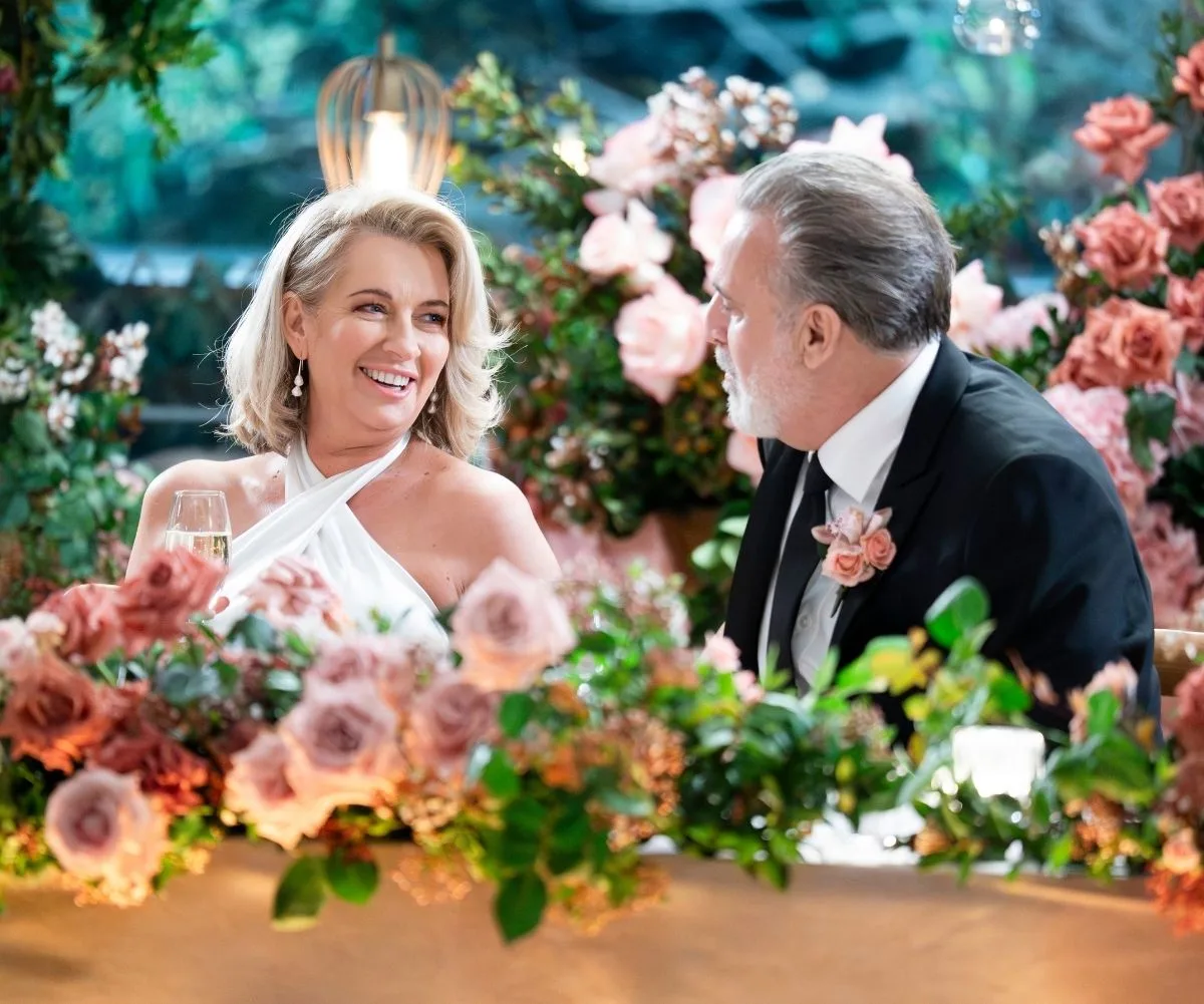 MAFS Rebecca and Steve get to know each other at their reception