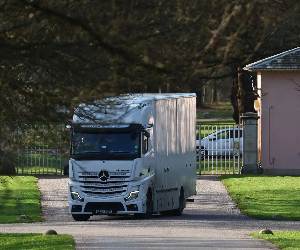 Moving trucks spotted at Royal Lodge