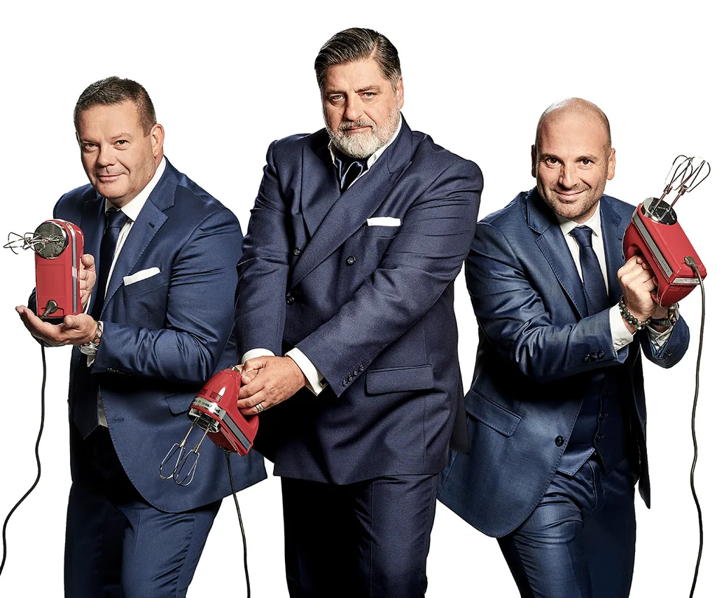 Former MasterChef judges Gary Mehigan, Matt Preston and George Calombaris.