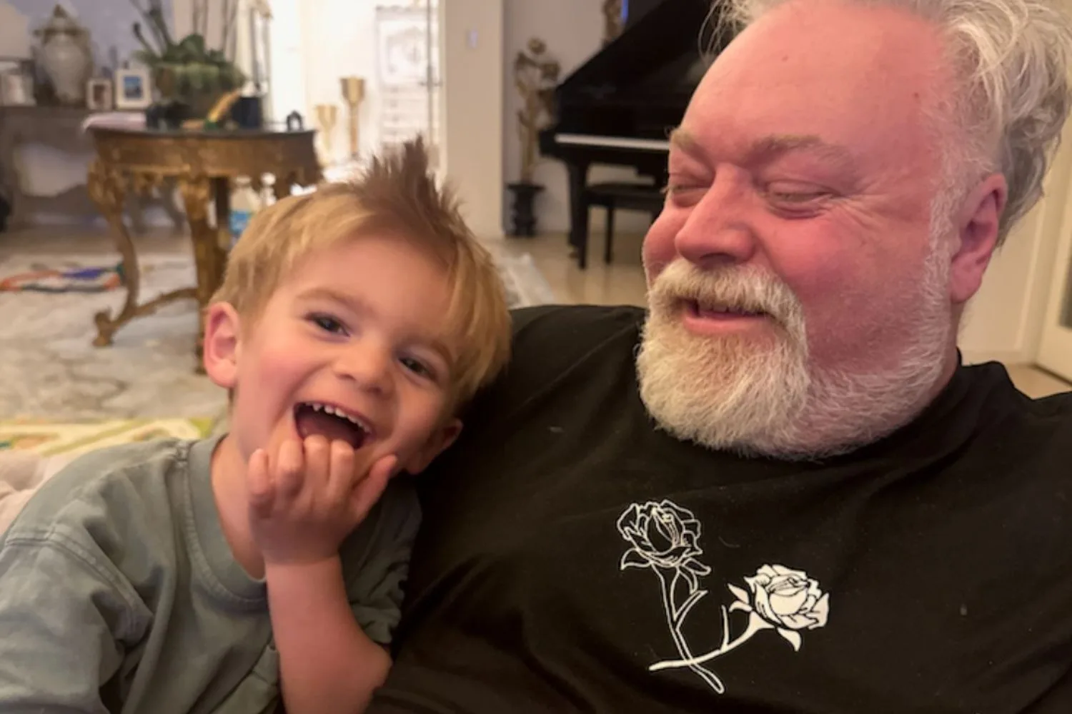 Kyle Sandilands and son Otto