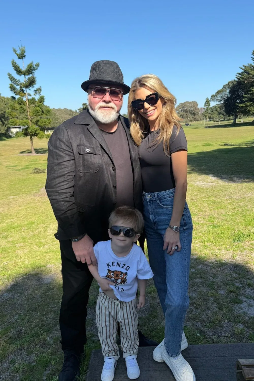Kyle Sandilands, wife Tegan Kynaston and son Otto