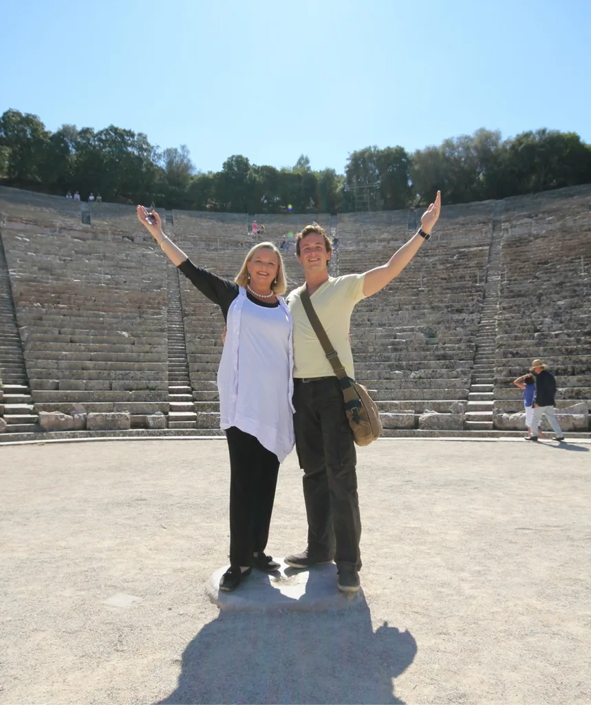 Arms wide open to new adventures! Making memories at this stunning historic site with Lyndey Milan