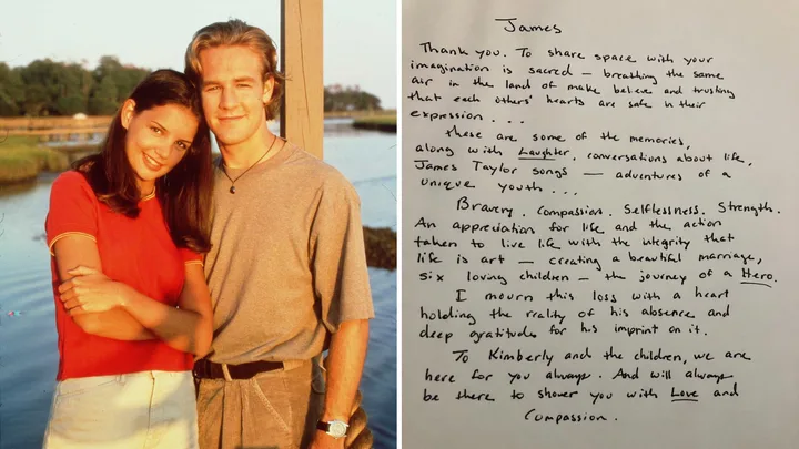 Katie Holmes pens heartfelt tribute to Dawson’s Creek co-star James Van Der Beek following his death