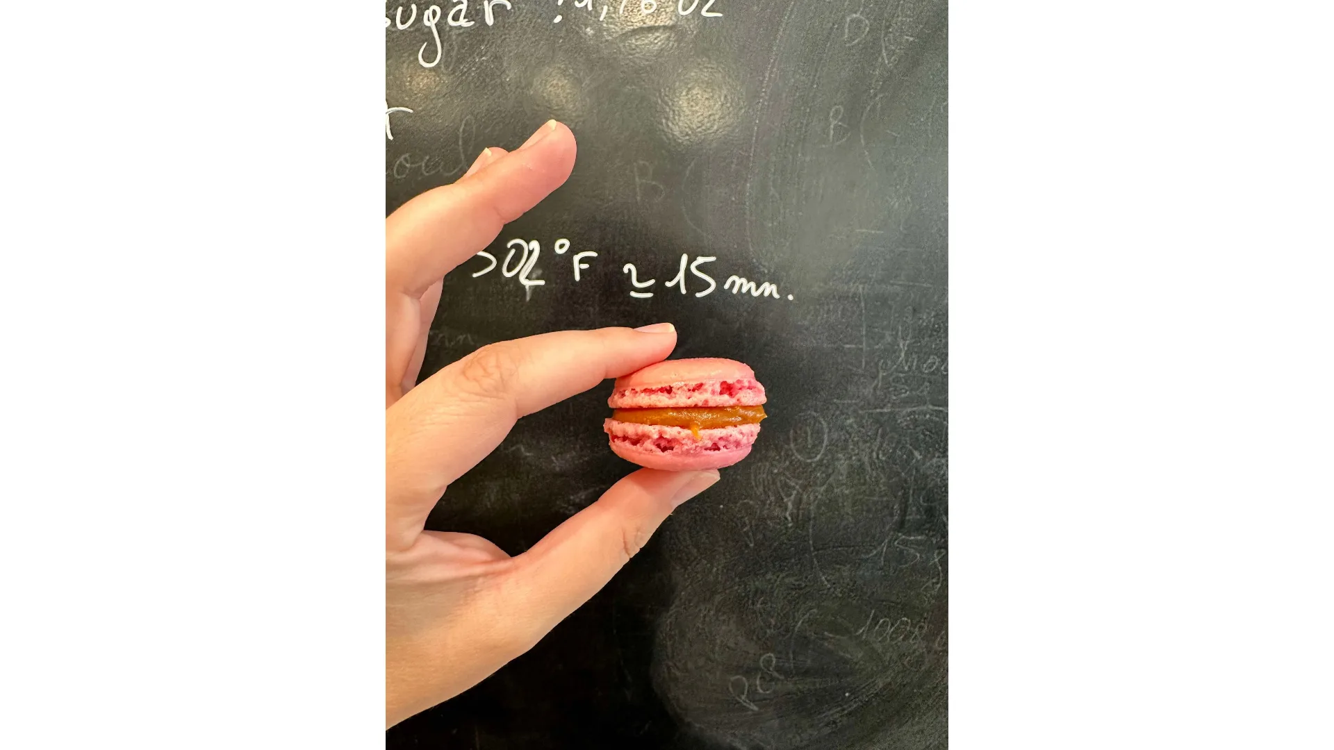 Learning how to make macarons in Rouen.