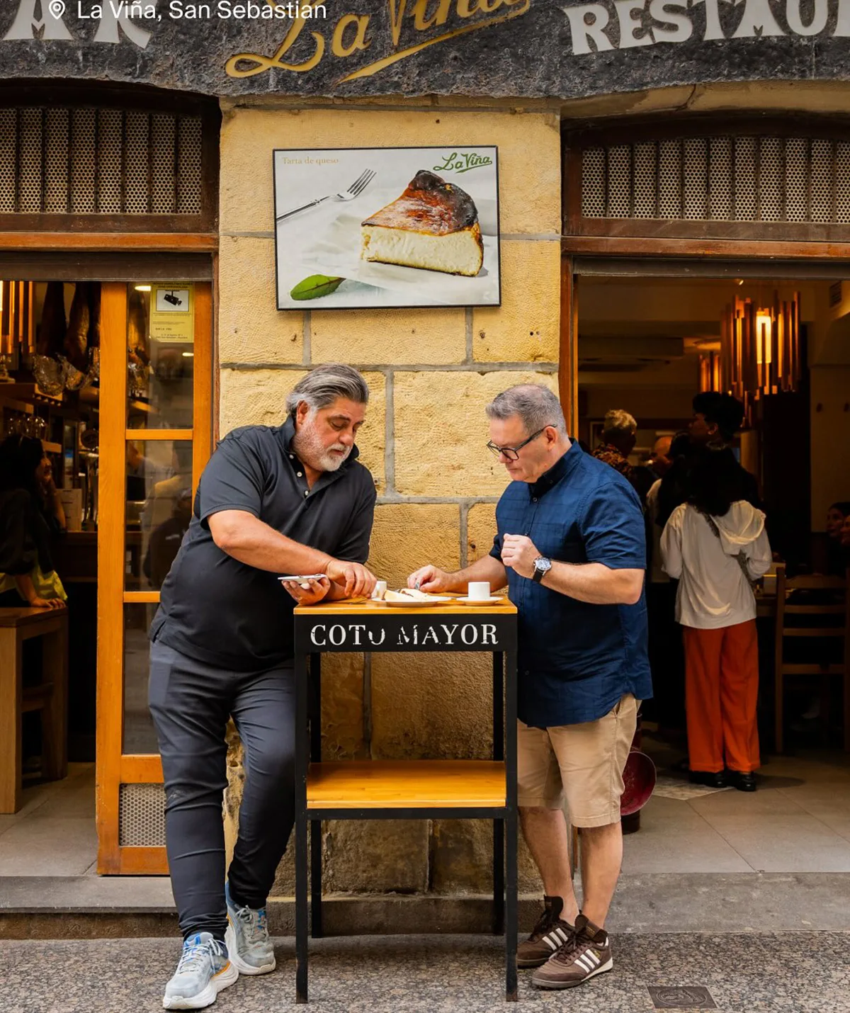Matt and Gary catch up over lunch.