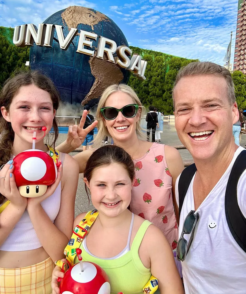 Jules Lund pictured with his wife Anna and two daughters, Billie and indigo.