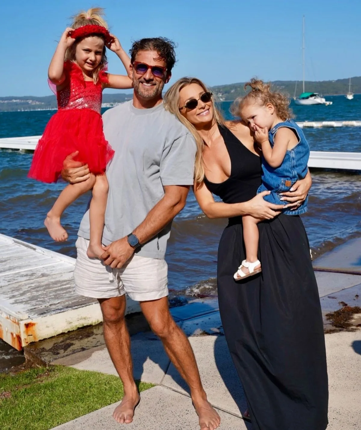 Tim and Anna Robards with their daughters Elle and Ruby