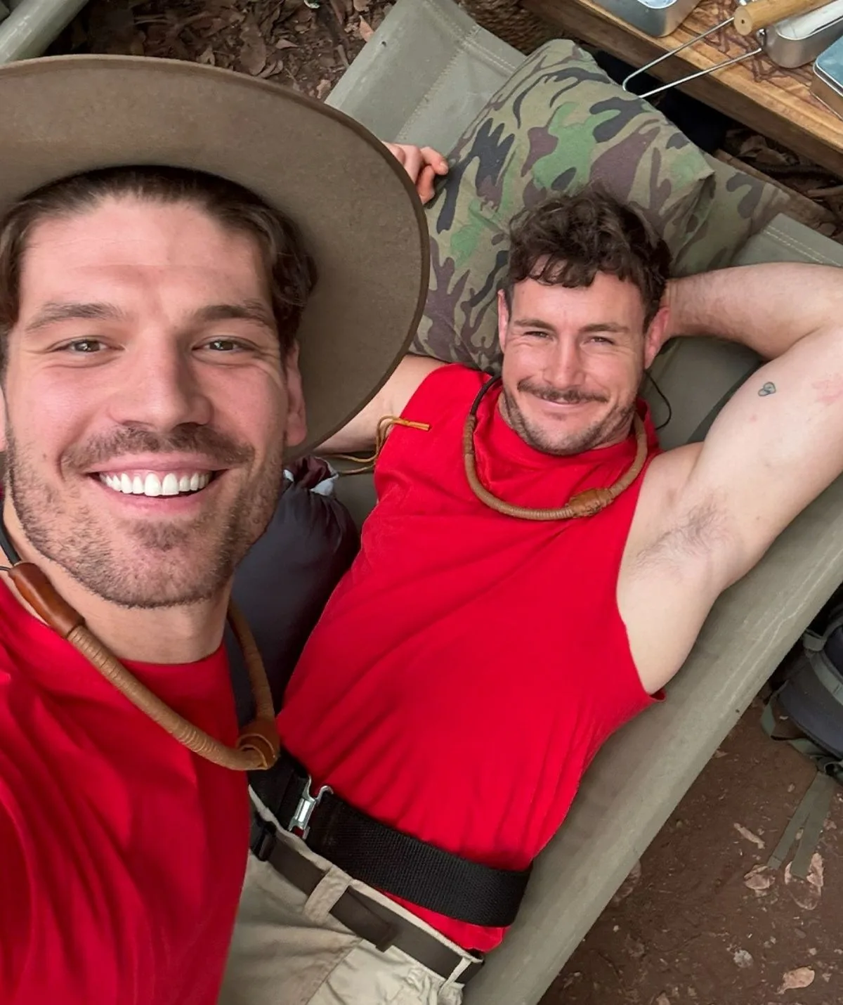 Matt Zukowski and Luke Bateman in I'm A Celebrity