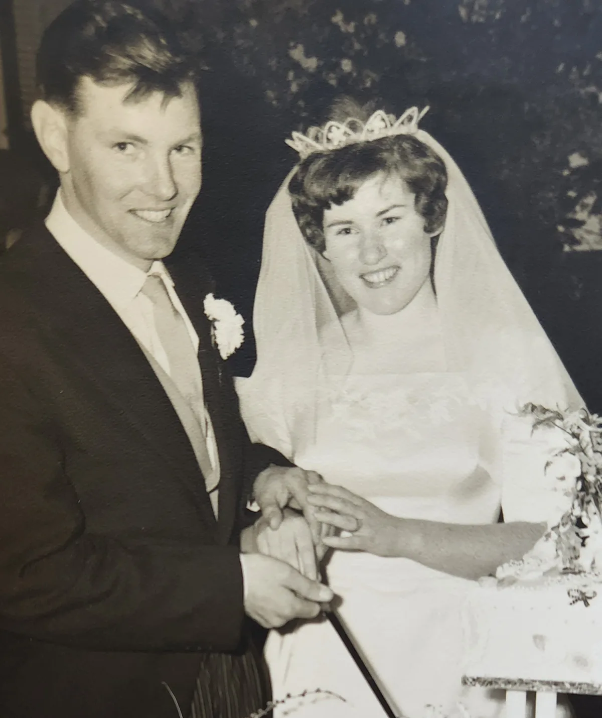 Bruce and I on our wedding day, 1963. (Image: Supplied)