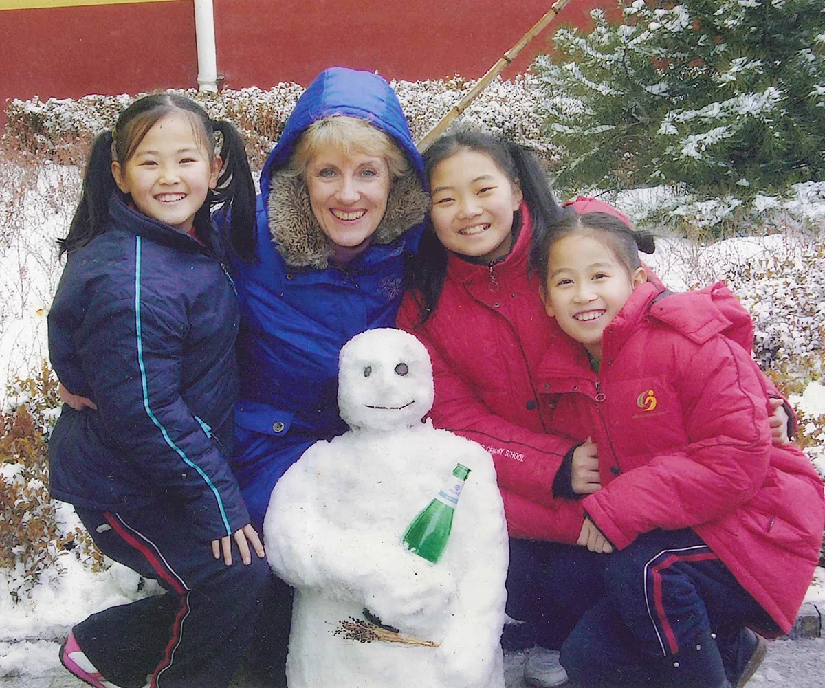 Me with students in Shouguang. 2007. (Image: Supplied)
