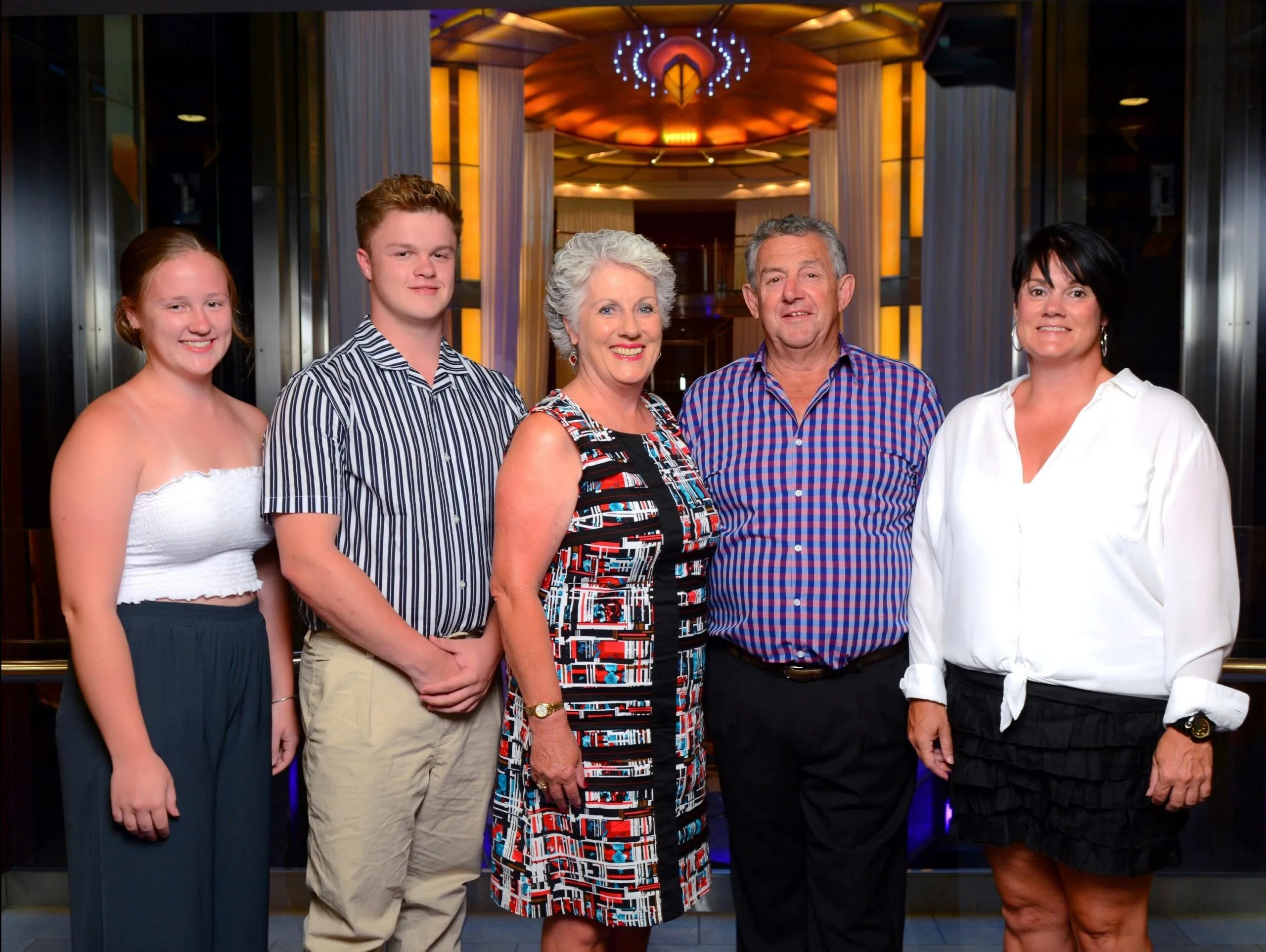 Glen and I with our daughter Natasha (right) and our twin grandkids (Image: Supplied)