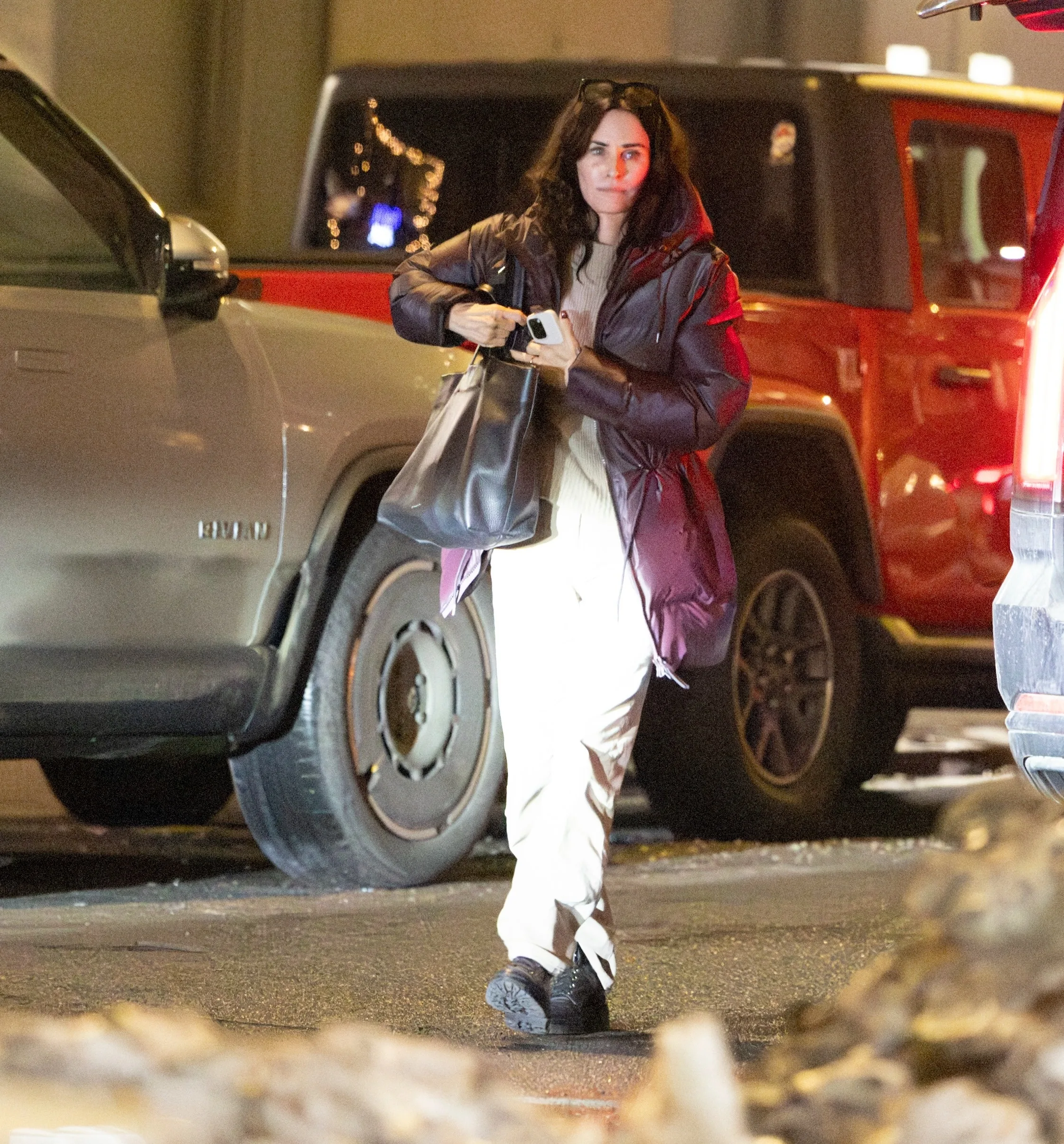 Courteney Cox dinner with Greg Kinnear in NYC on Feb 20