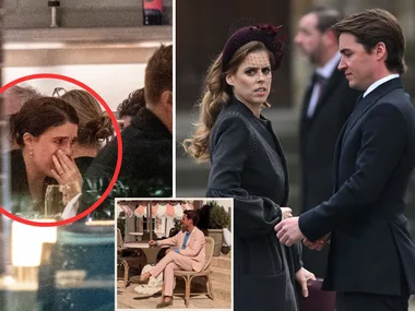 Princess Eugenie crying, Princess Beatrice and her husband Edo Mapelli Mozzi