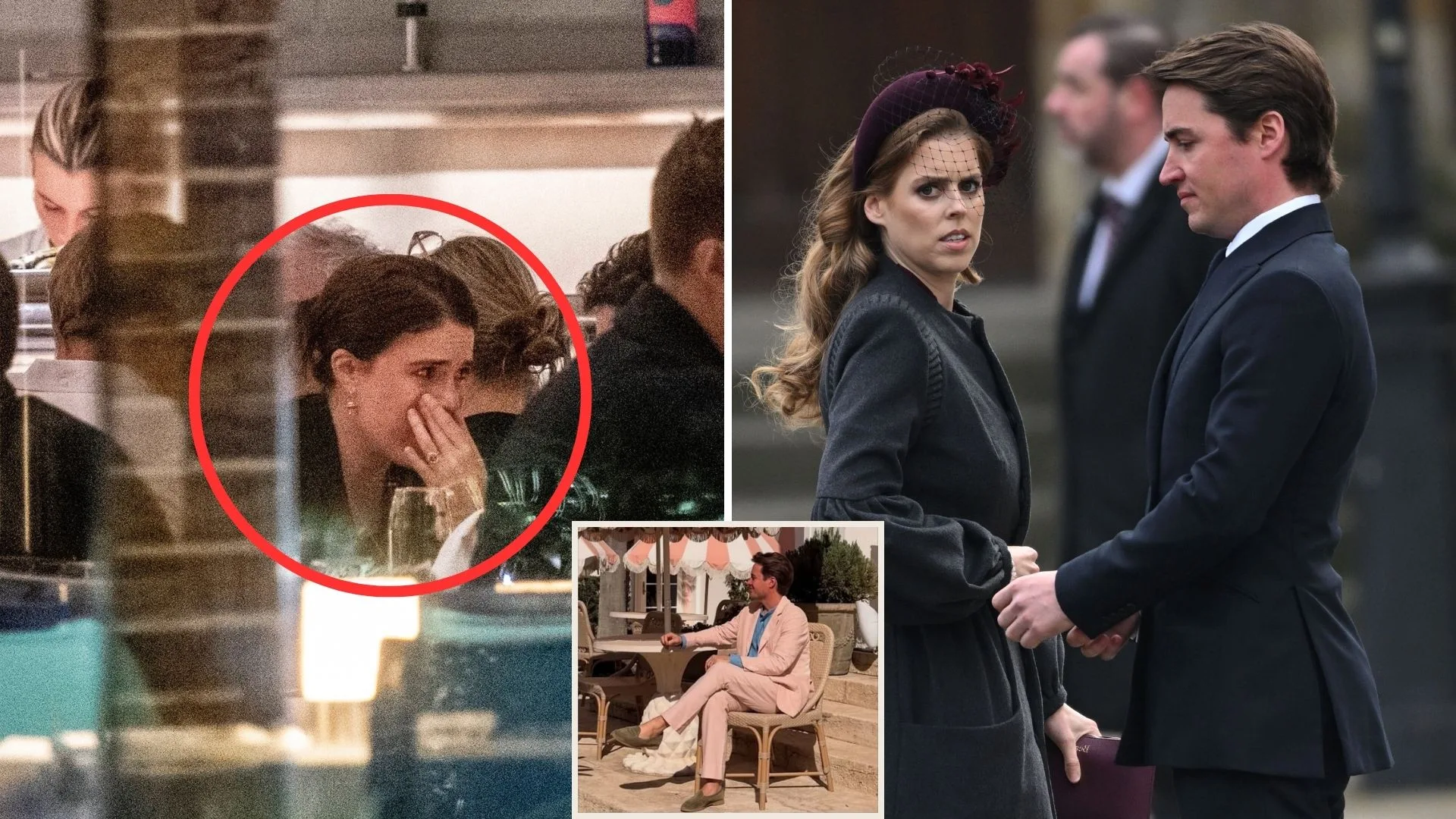Princess Eugenie crying, Princess Beatrice and her husband Edo Mapelli Mozzi